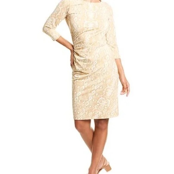 J. McLaughlin, Sage Dress, BodyCon, Single Side-Ruched, Instantly Slimming,Wow!S - Picture 8 of 11